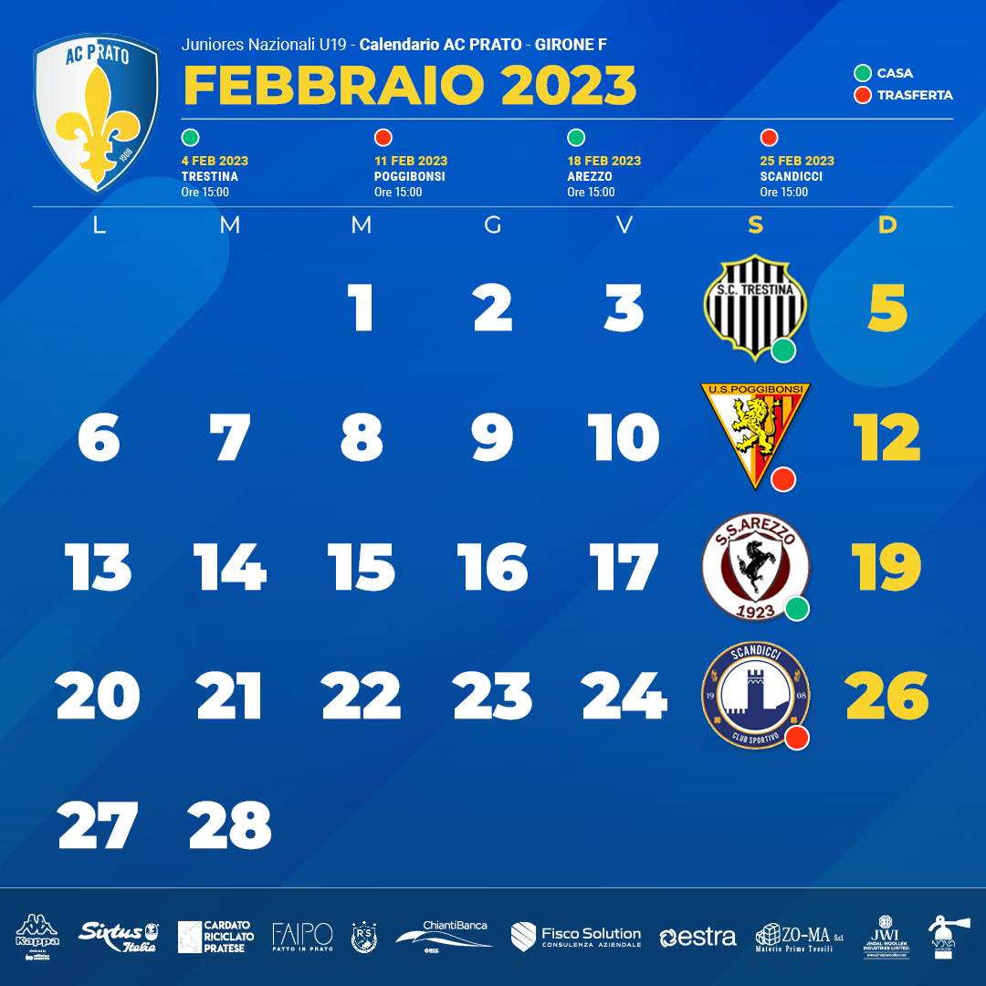 Calendario MESE_U19feb